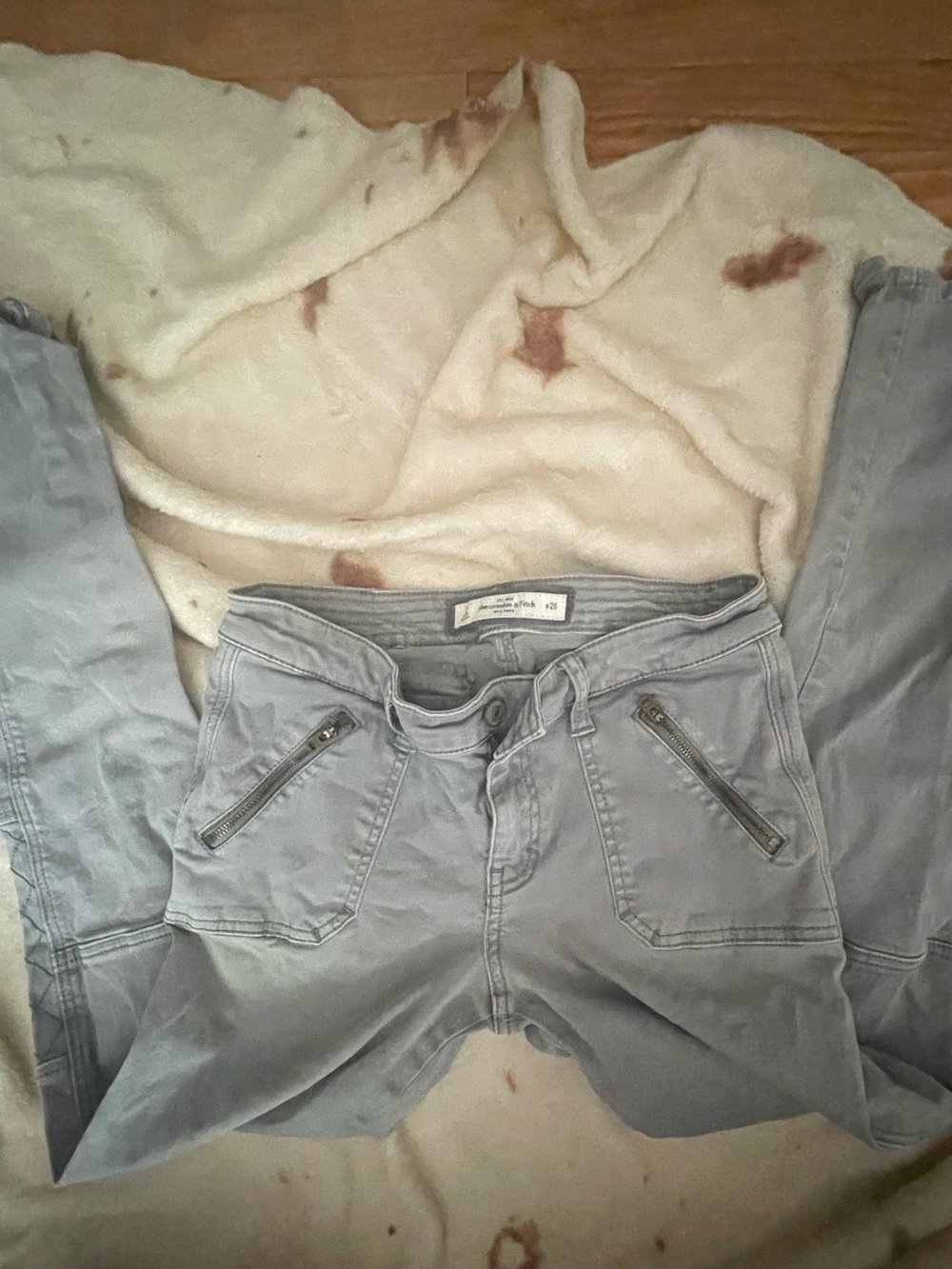 Abercrombie & Fitch Light Gray Utility Pants